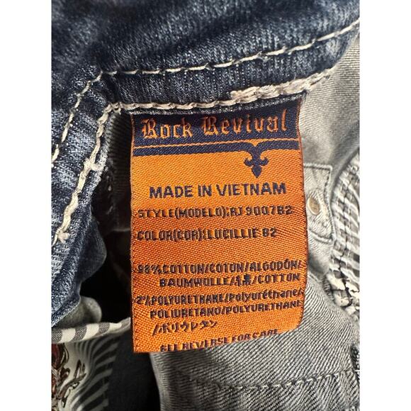 Rock Revival Women’s Jean Lucille boot rhinestone western size 29 rodeo - Picture 4 of 13